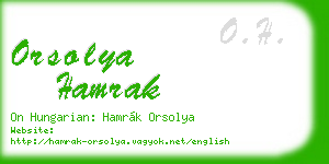 orsolya hamrak business card
