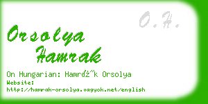 orsolya hamrak business card